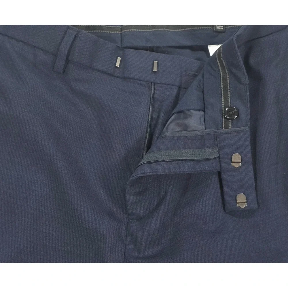 Banana Republic Athletic Tapered Wool Blend Dress Pants Navy 34x30 (26.5) Mens